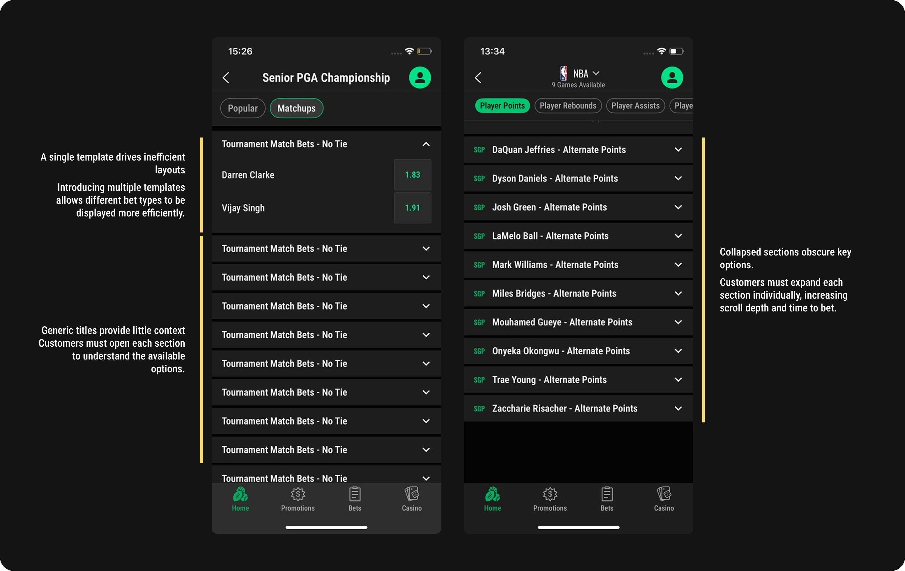 Example of existing market structure