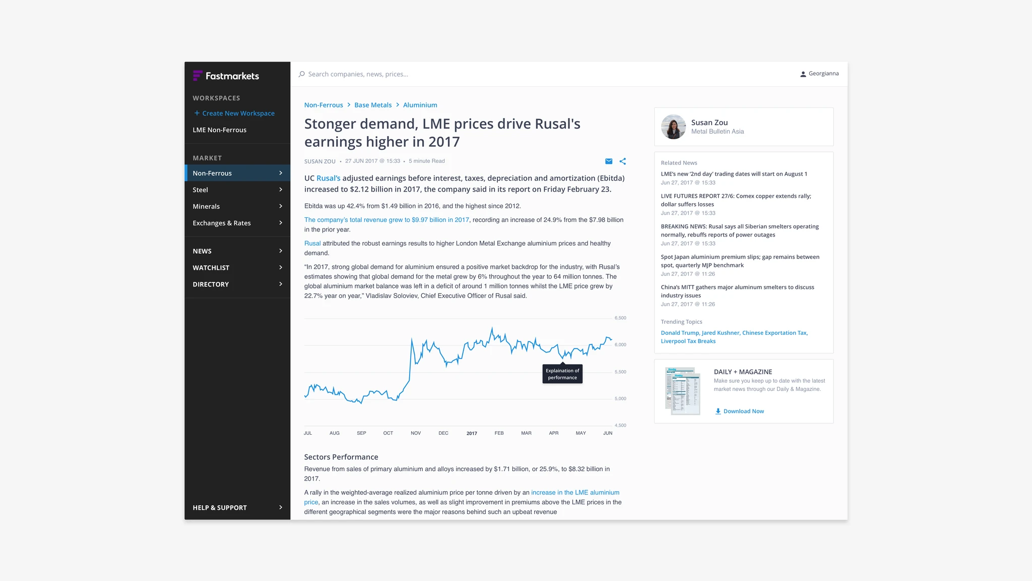 Fastmarkets unified platform final design — screen 4